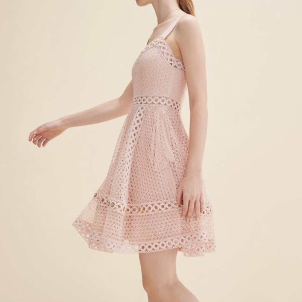 Maje Eyelet Mini Dress